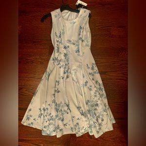 DKNY Fit and Flare - light blue with floral nwt